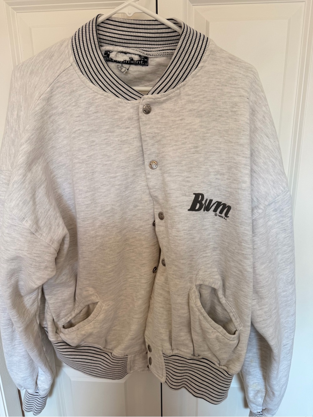 Vintage Bum bomber sweatshirt button up